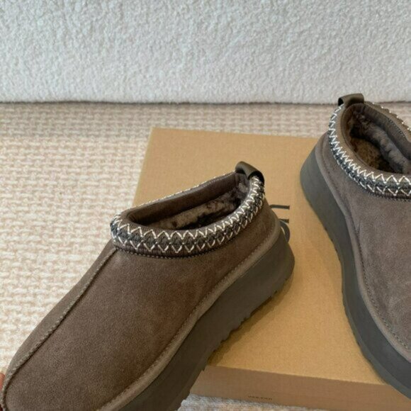 UGG Tazz Platform Shearling Lined Slipper Hickory - Picture 5 of 8